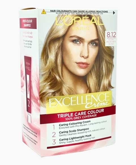 EXCELLENCE CREME TRIPLE CARE COLOUR 8.12 NATURAL FROSTED B