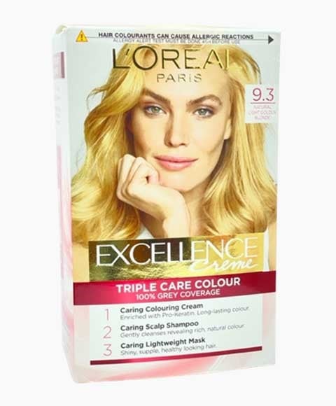 EXCELLENCE CREME TRIPLE CARE COLOUR 9.3 NATURAL LIGHT GOLD