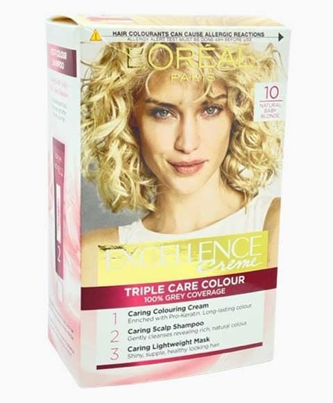 EXCELLENCE CREME TRIPLE CARE COLOUR 10 NATURAL BABY BLONDE