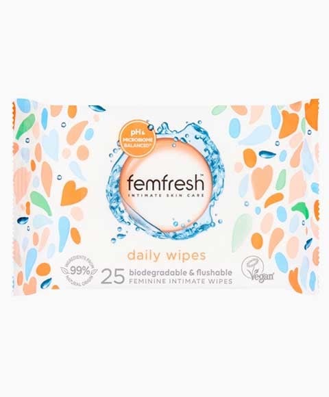 FEMFRESH INTIMATE SKIN CARE 25 DAILY WIPES 