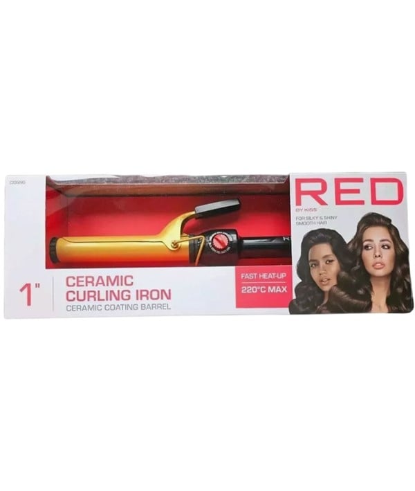 RED BY KISS CERAMIC CURLING IRON C105NG 