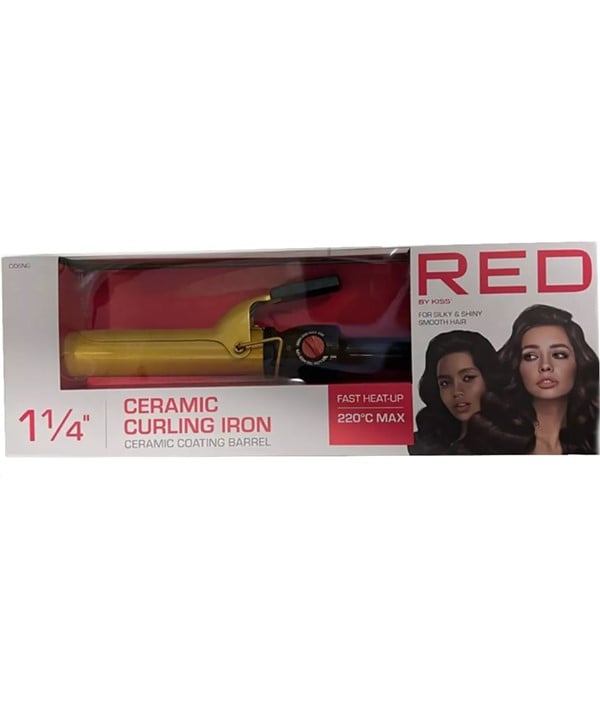 RED BY KISS CERAMIC CURLING IRON C106NG 