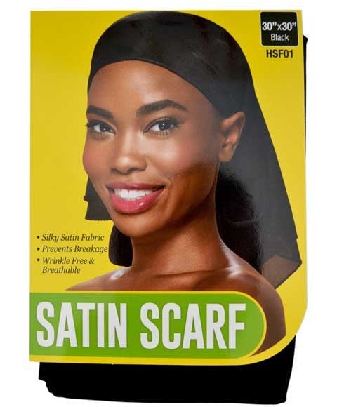 SATIN SCARF BLACK HSF01 