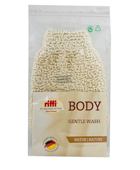 RIFFI COTTON CHENILLE BODY GENTLE WASH GLOVES 409 