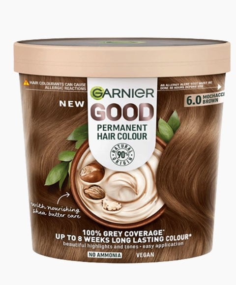GARNIER GOOD PERMANENT HAIR COLOUR 6.0 MOCHACCINO BROWN 