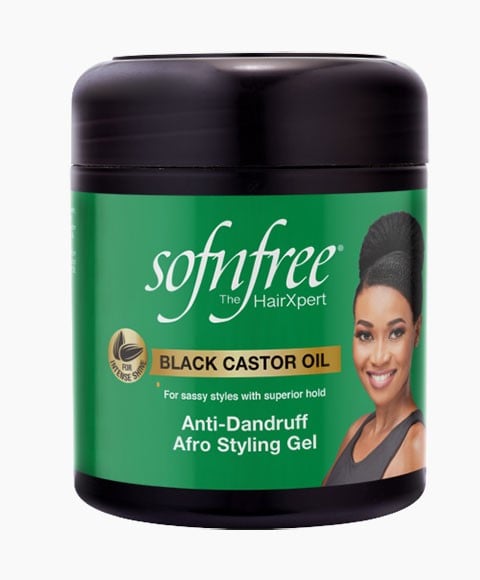 SOF N FREE BLACK CASTOR OIL ANTI DANDRUFF AFRO STYLING GEL