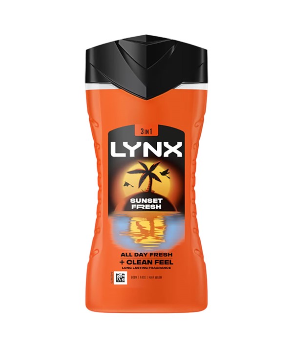 LYNX 3 IN 1 SUNSET FRESH SHOWER GEL 