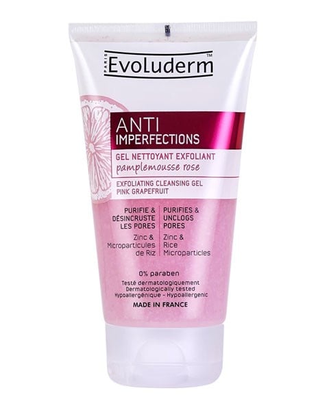 ANTI IMPERFECTIONS EXFOLIATING CLEANSING GEL WITH PINK GRA
