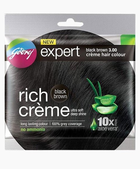 GODREJ EXPERT RICH CREME HAIR COLOUR BLACK BROWN 