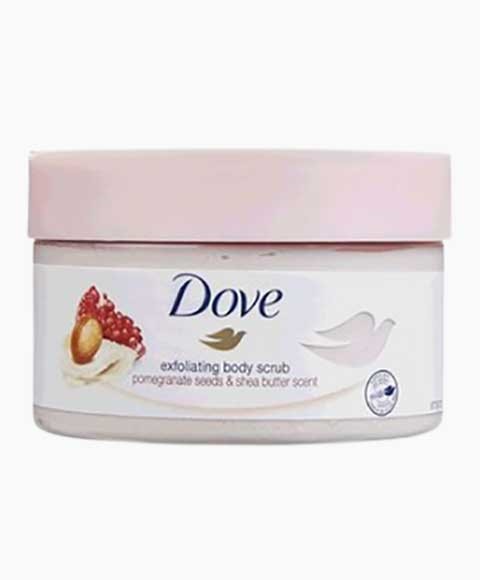 DOVE EXFOLIATING BODY SCRUB POMEGRANATE SEEDS AND SHEA BUT