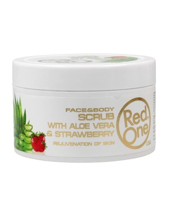 RED ONE SCRUB WITH ALOE VERA AND STRAWBERRY 