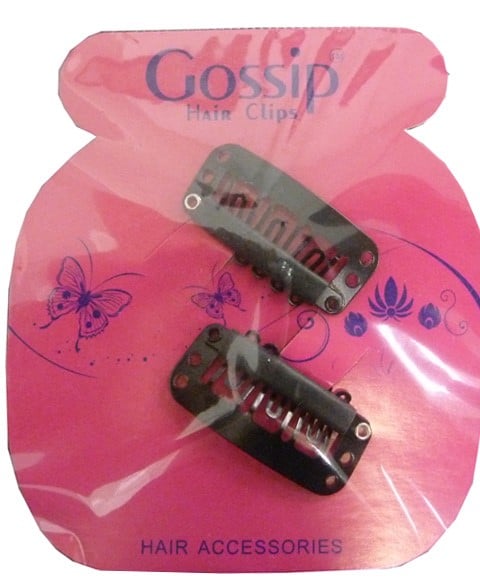 GOSSIP BLACK WEAVING CLIPS 2PCS 