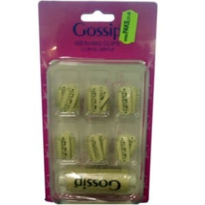 GOSSIP CREAM WEAVING CLIPS WITH THREAD 36PCS 