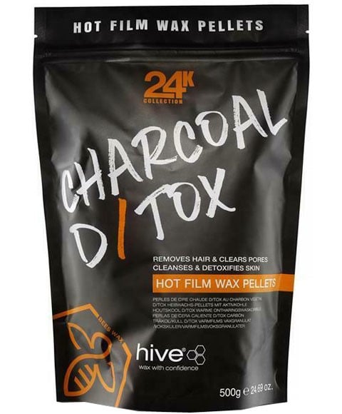 24K COLLECTION CHARCOAL D TOX HOT FILM WAX PELLETS 