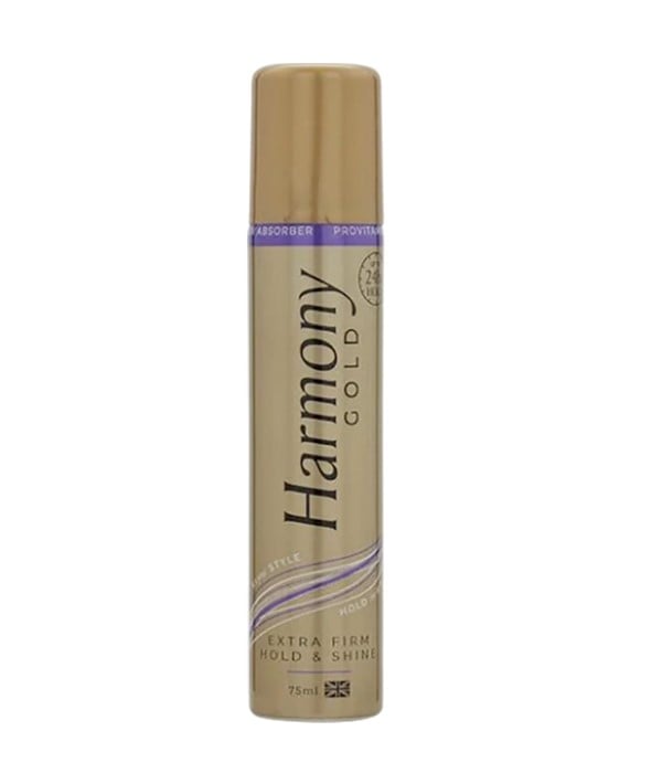 HARMONY GOLD EXTRA FIRM HOLD AND SHINE HAIRSPRAY 