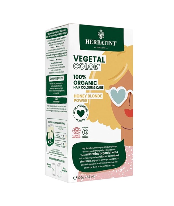 HERBATINT VEGETAL ORGANIC HAIR COLOR HONEY BLONDE POWER 