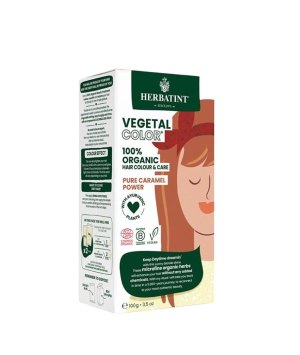 HERBATINT VEGETAL ORGANIC HAIR COLOR PURE CARAMEL POWER 