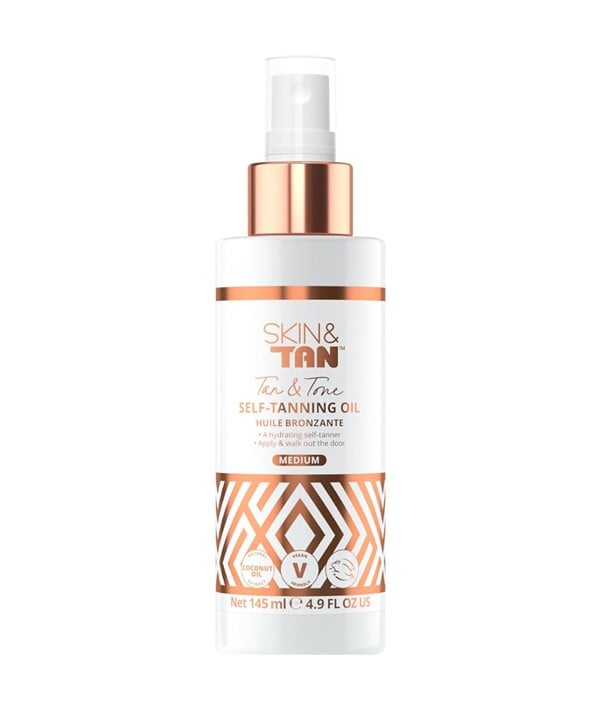 SKINNY TAN AND TONE SELF TANNING OIL MEDIUM 