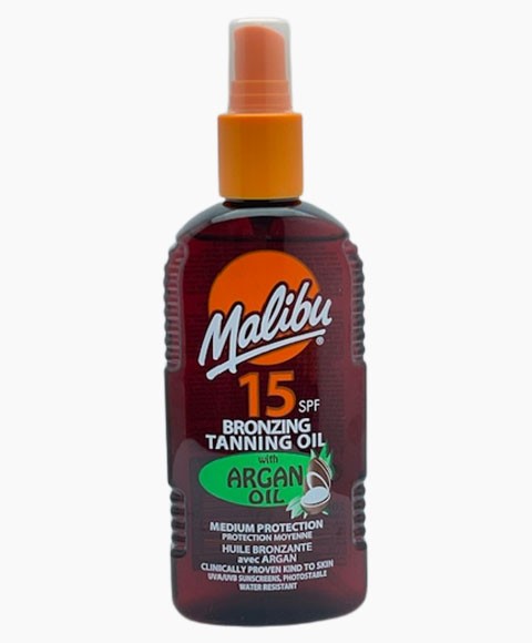 MALIBU BRONZING TANNING OIL WITH ARGAN OIL SPF15 