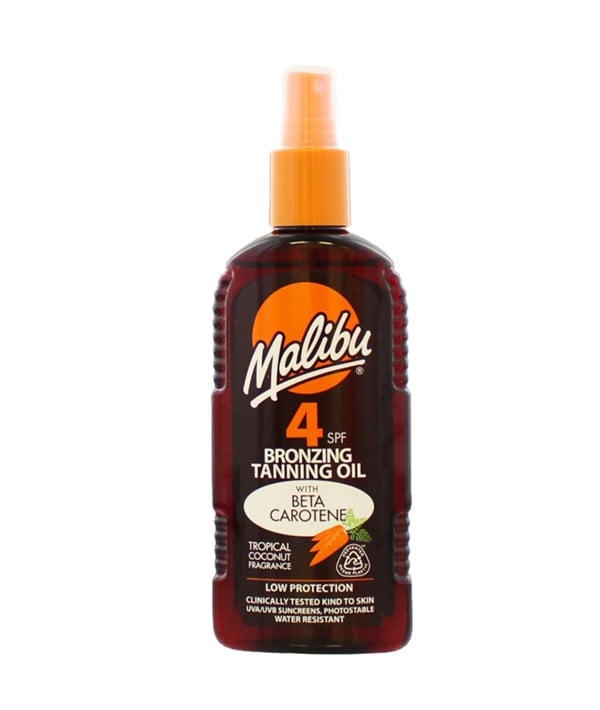 MALIBU BRONZING TANNING OIL WITH BETA CAROTENE SPF4 