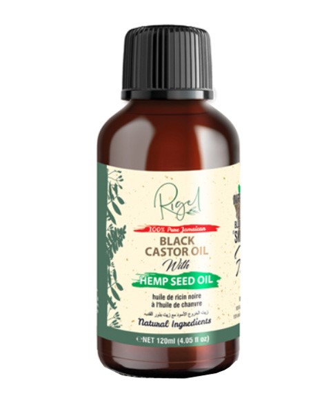 PURE JAMAICAN BLACK CASTOR OIL WITH HEMP SEED OIL 