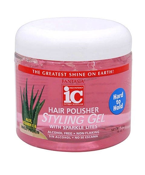 IC FANTASIA HARD TO HOLD STYLING GEL WITH SPARKLE LITES 