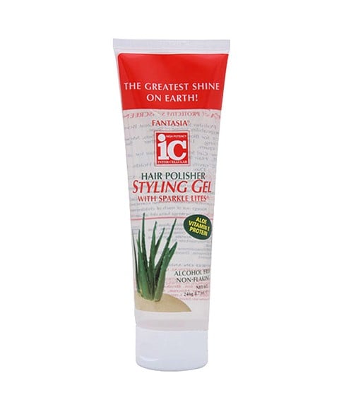 IC FANTASIA HAIR POLISHER STYLING GEL WITH SPARKLE  