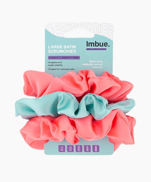 IMBUE LARGE SATIN HAIR SCRUNCHIES 