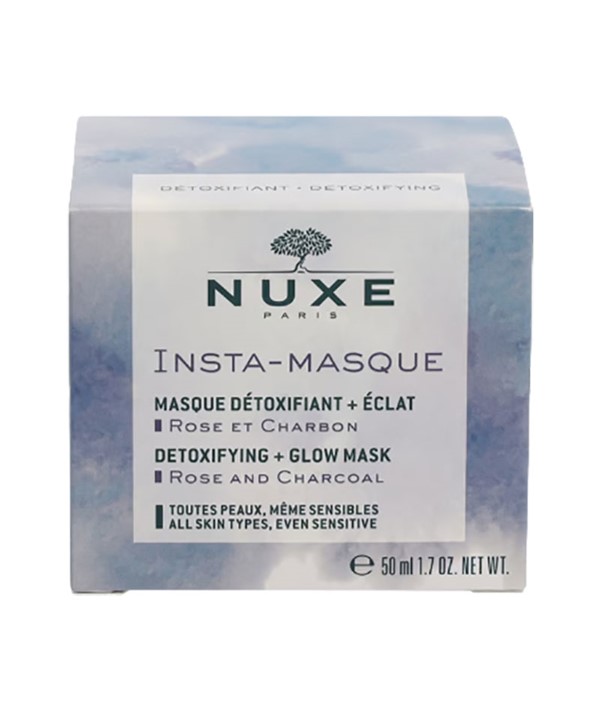 INSTA MASQUE ROSE AND CHARCOAL DETOXIFYING GLOW MASK 