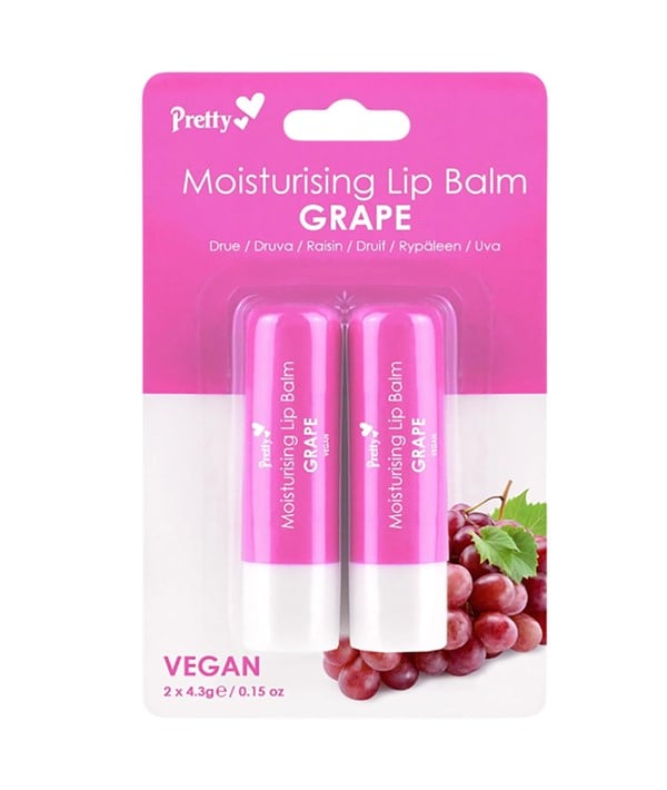 PRETTY MOISTURISING LIP BALM GRAPE 