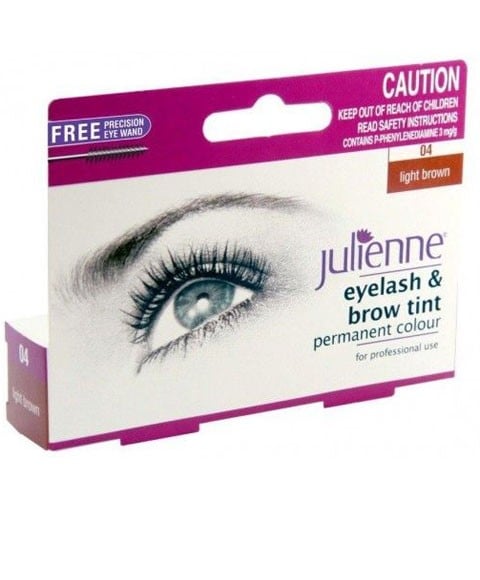 JULIENNE EYELASH AND BROW TINT LIGHT BROWN 