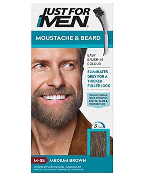 JUST FOR MEN MUSTACHE AND BEARD BRUSH IN COLOR GEL 