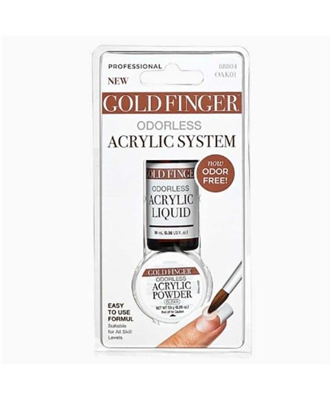KISS GOLD FINGER ODORLESS ACRYLIC SYSTEM CLEAR OAK01 
