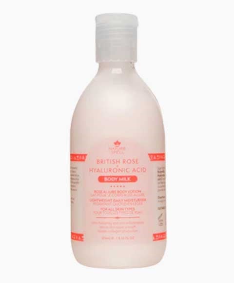 NATURE SPELL BRITISH ROSE AND HYALURONIC ACID BODY MILK 