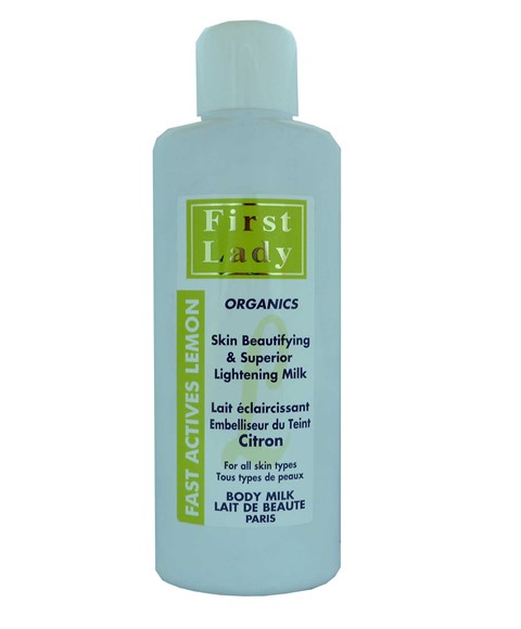 FIRST LADY ORGANICS FAST ACTIVES LEMON BODY MILK 