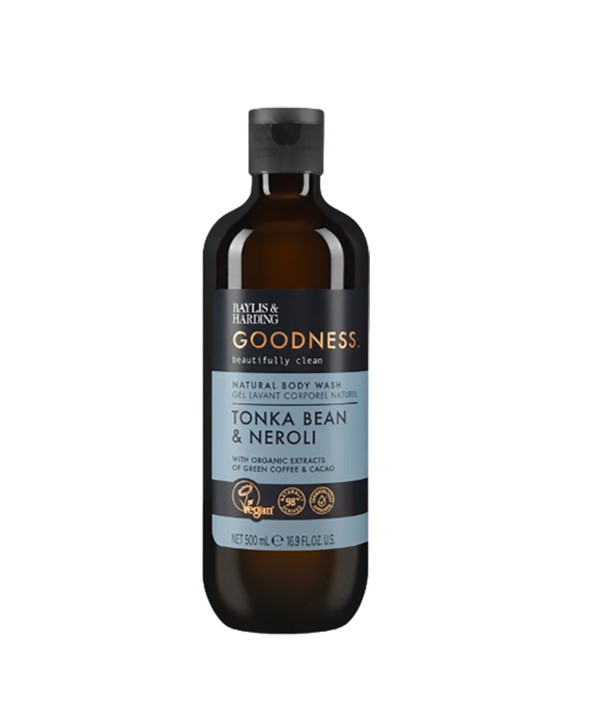 GOODNESS TONKA BEAN AND NEROLI NATURAL BODY WASH 