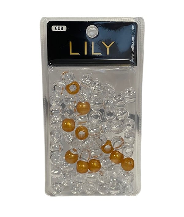 LILY COLLECTION BEADS GOLD AND CRYSTAL 608 