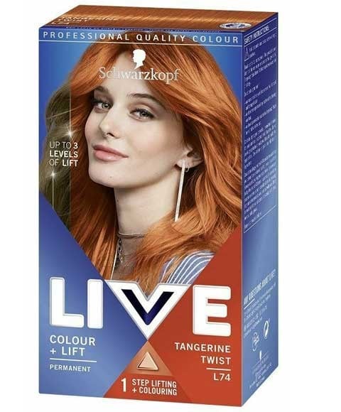 LIVE COLOUR PLUS LIFT PERMANENT HAIR COLOUR TANGERINE TWIS
