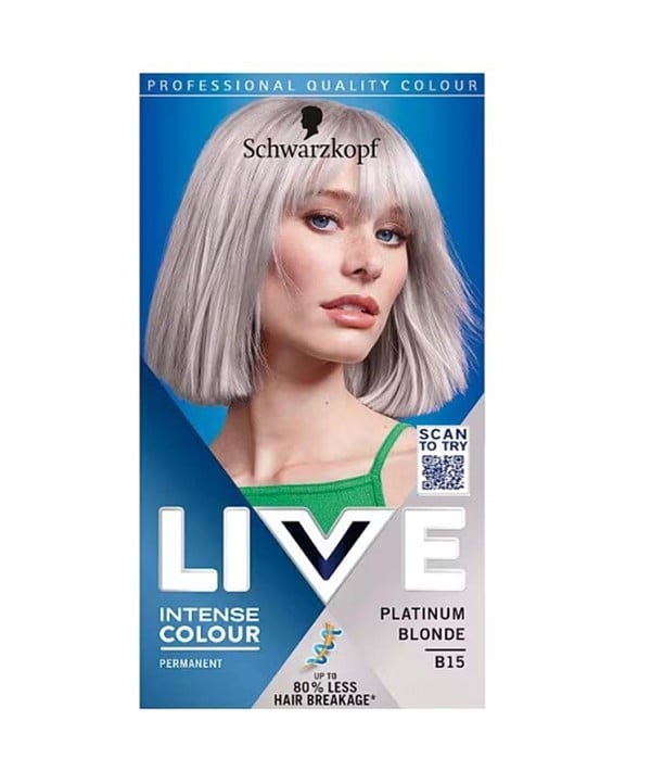 LIVE INTENSE PERMANENT COLOUR B15 PLATINUM BLONDE 