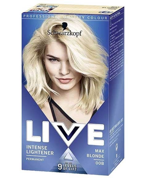 LIVE INTENSE LIGHTENER PERMANENT COLOURS 00B MAX BLONDE 