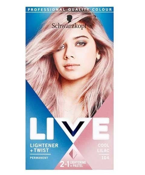 LIVE LIGHTENER PLUS TWIST PERMANENT COLOUR  104 COOL LILAC