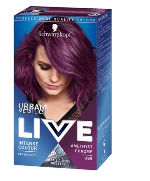 LIVE URBAN METALIC INTENSE PERMANENT COLOUR  U69 AMETHYST