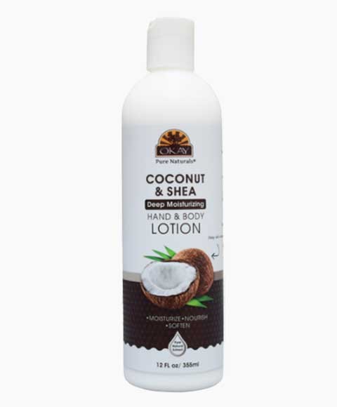 OKAY COCONUT SHEA DEEP MOISTURIZING HAND AND BODY LOTION 