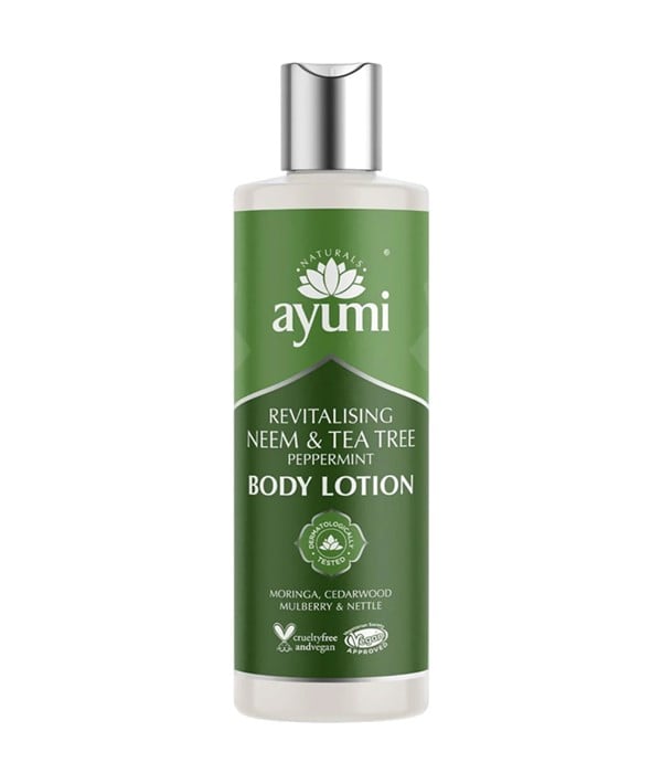 AYUMI NATURALS NEEM TEA TREE AND PEPPERMINT BODY LOTION 