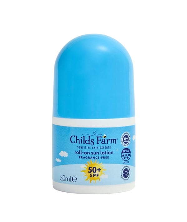 CHILDS FARM FRAGRANCE FREE ROLL ON SUN LOTION 50 SPF 