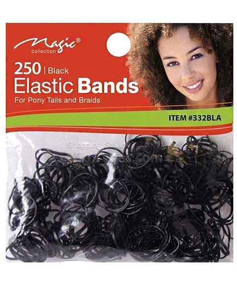 MAGIC COLLECTION CLEAR ELASTIC BAND BLACK 