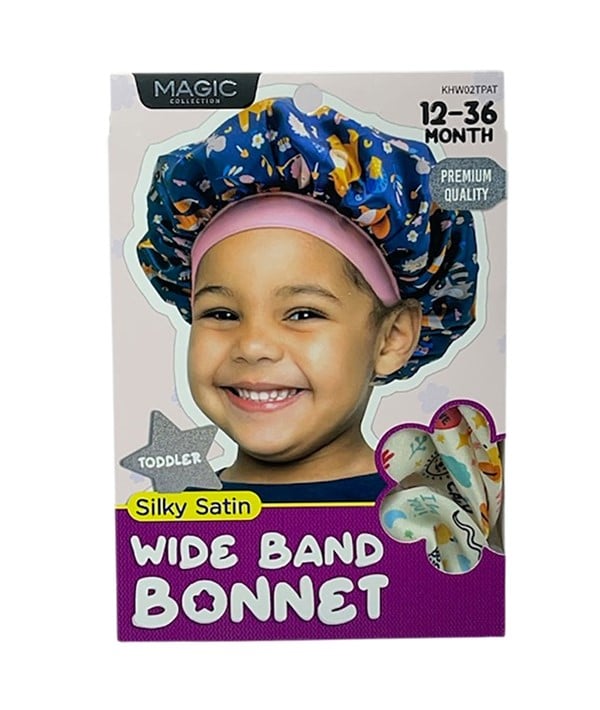 MAGIC COLLECTION TODDLER SILKY SATIN WIDE BAND BONNET KHW0