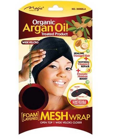 MAGIC COLLECTION ORGANIC ARGAN OIL MESH WRAP 3006BLA 