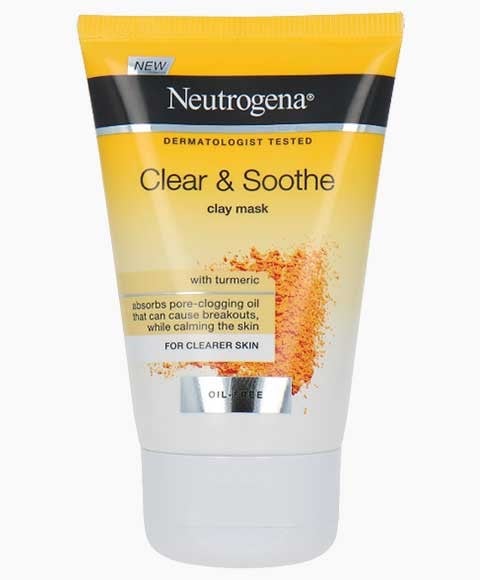 NEUTROGENA CLEAR AND SOOTHE TURMERIC OIL FREE CLAY MASK 
