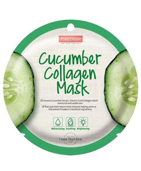 PUREDERM CUCUMBER COLLAGEN MASK 